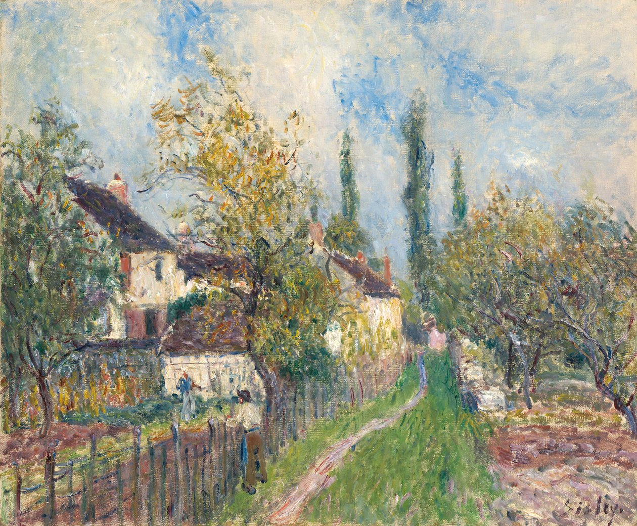 En stig vid Les Sablons, 1883 av Alfred Sisley