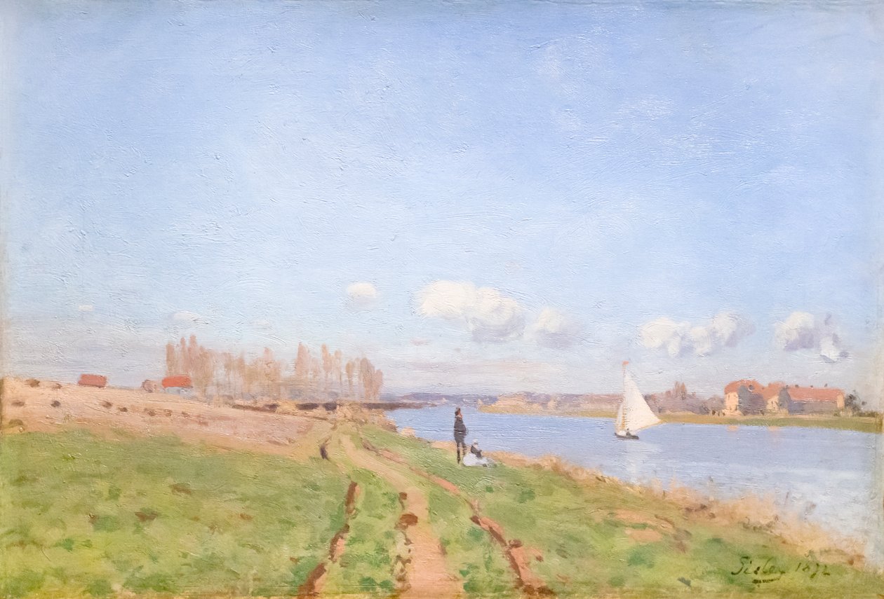Banken av Seine vid Argenteuil av Alfred Sisley