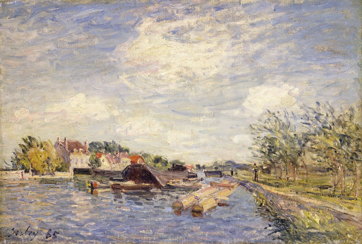 Edges of the Loing, 1885 av Alfred Sisley