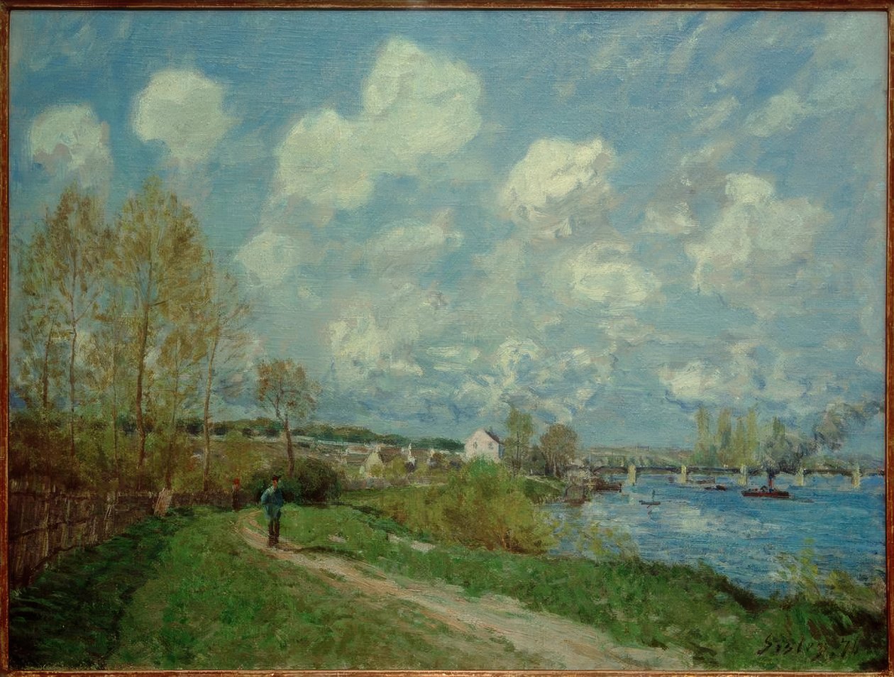 Sommar i Bougival av Alfred Sisley