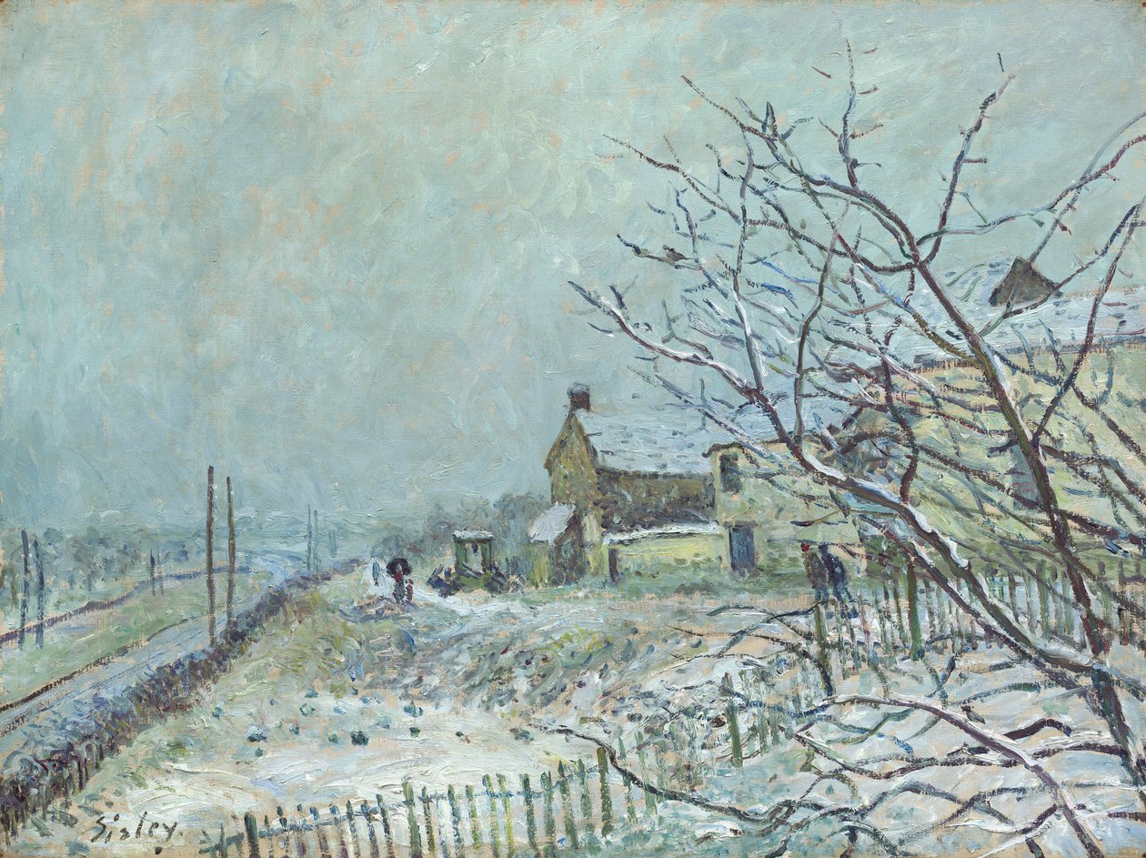 Första snön i Veneux-Nadon, 1878 av Alfred Sisley