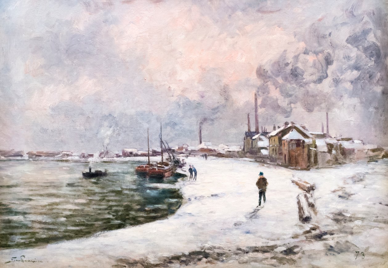 Ivry i snön av Alfred Sisley