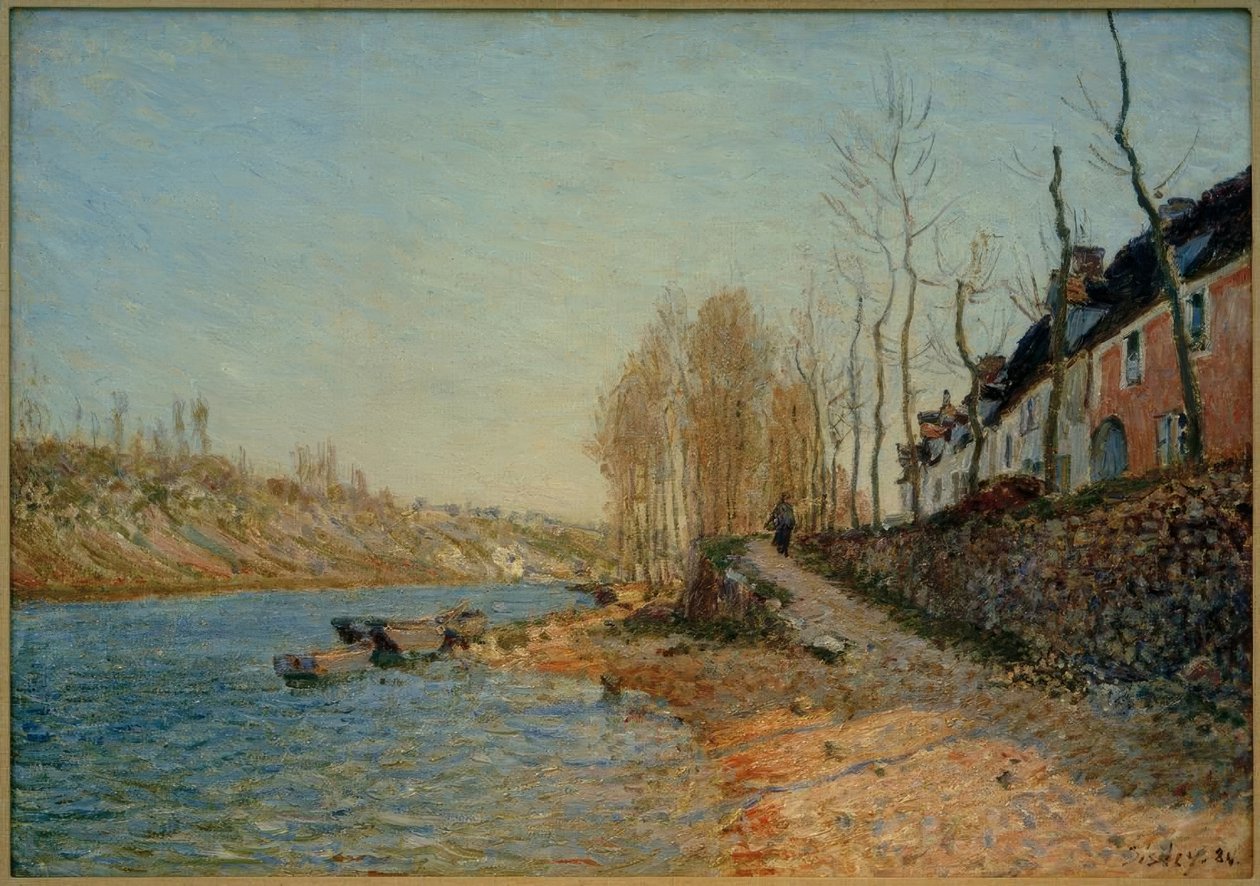 Vita korset i Saint-Mammès av Alfred Sisley