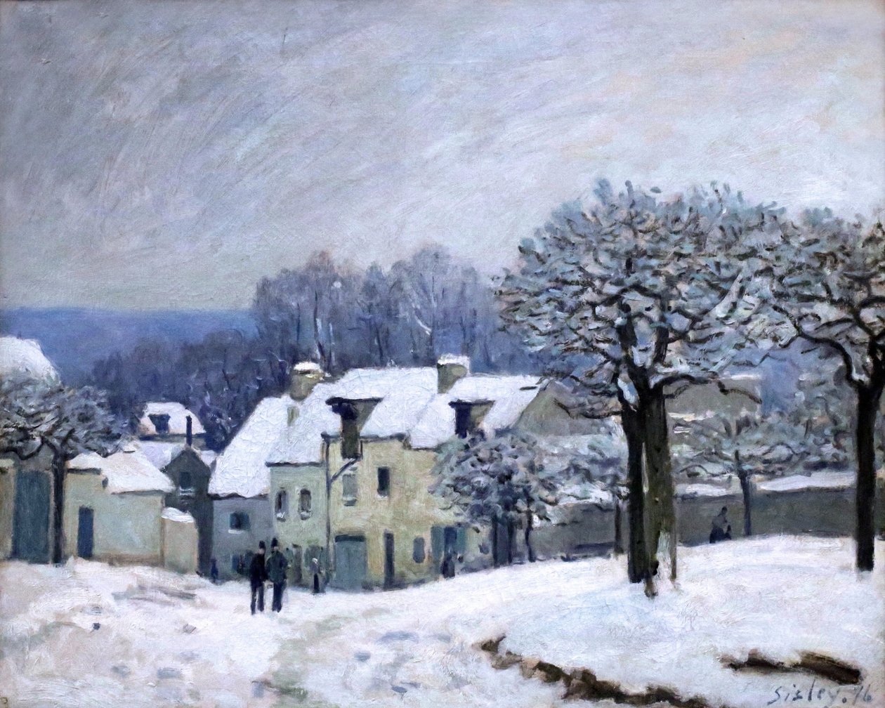 Place du Chenil i Marly av Alfred Sisley