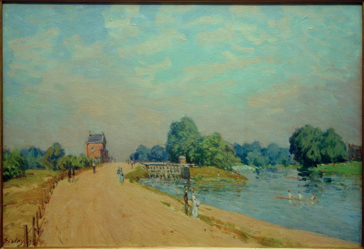 La Route de Hampton Court av Alfred Sisley