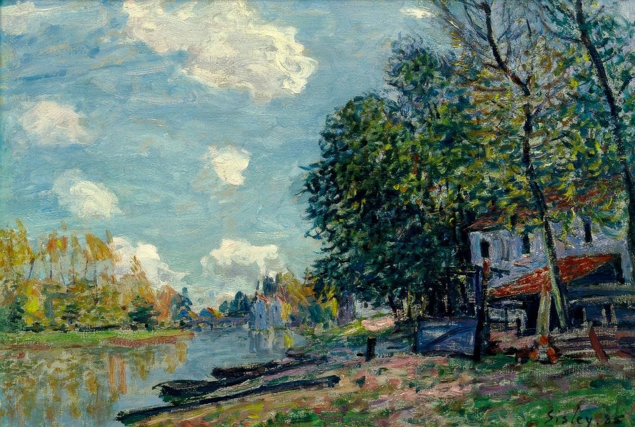 Moret - Banks of the Loing av Alfred Sisley