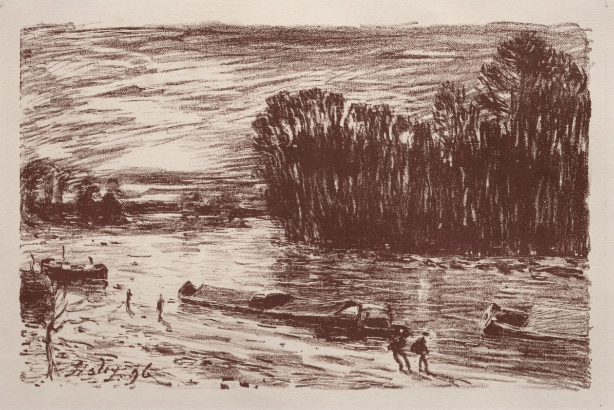 På stranden av Loing av Alfred Sisley