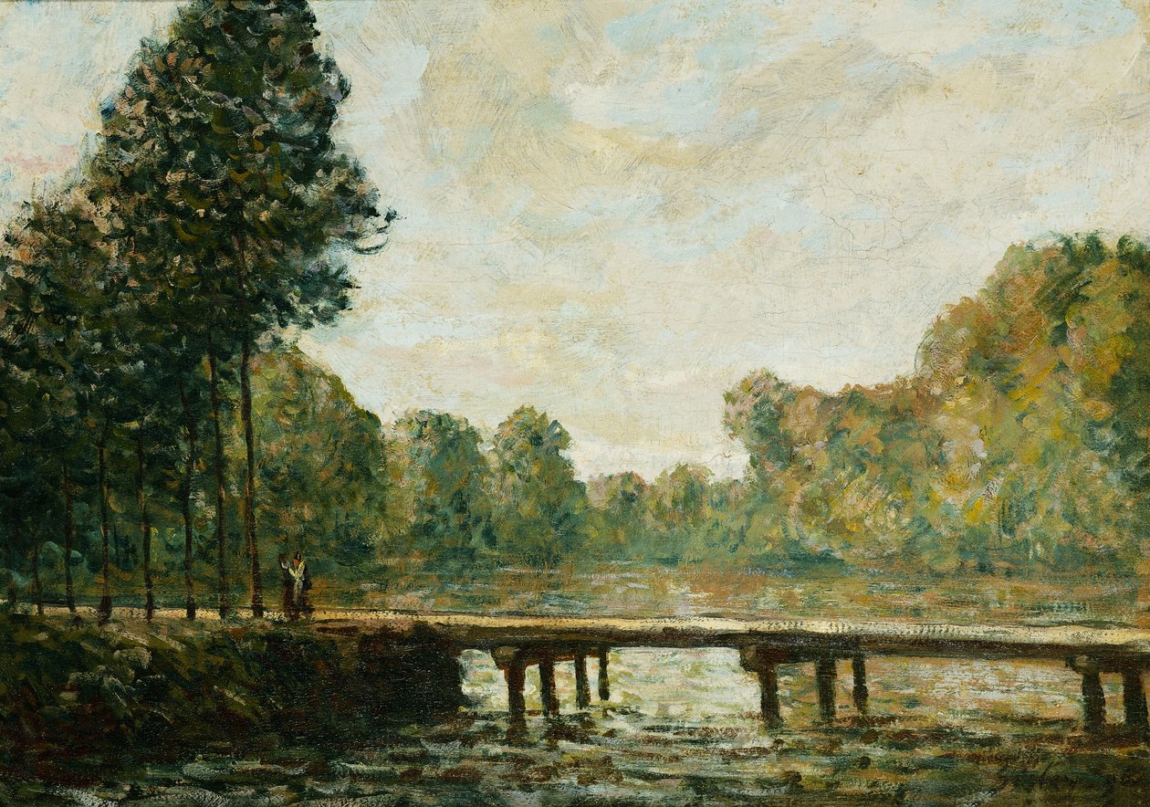 Liten bro över Orvanne, 1890 av Alfred Sisley