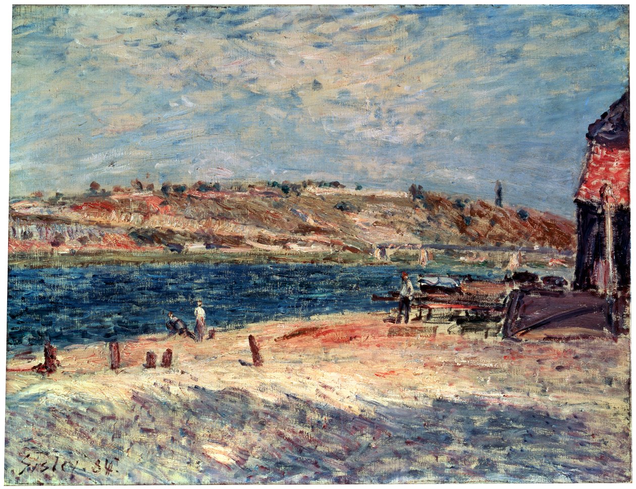 Flodstranden vid Saint-Mammès, 1884. av Alfred Sisley