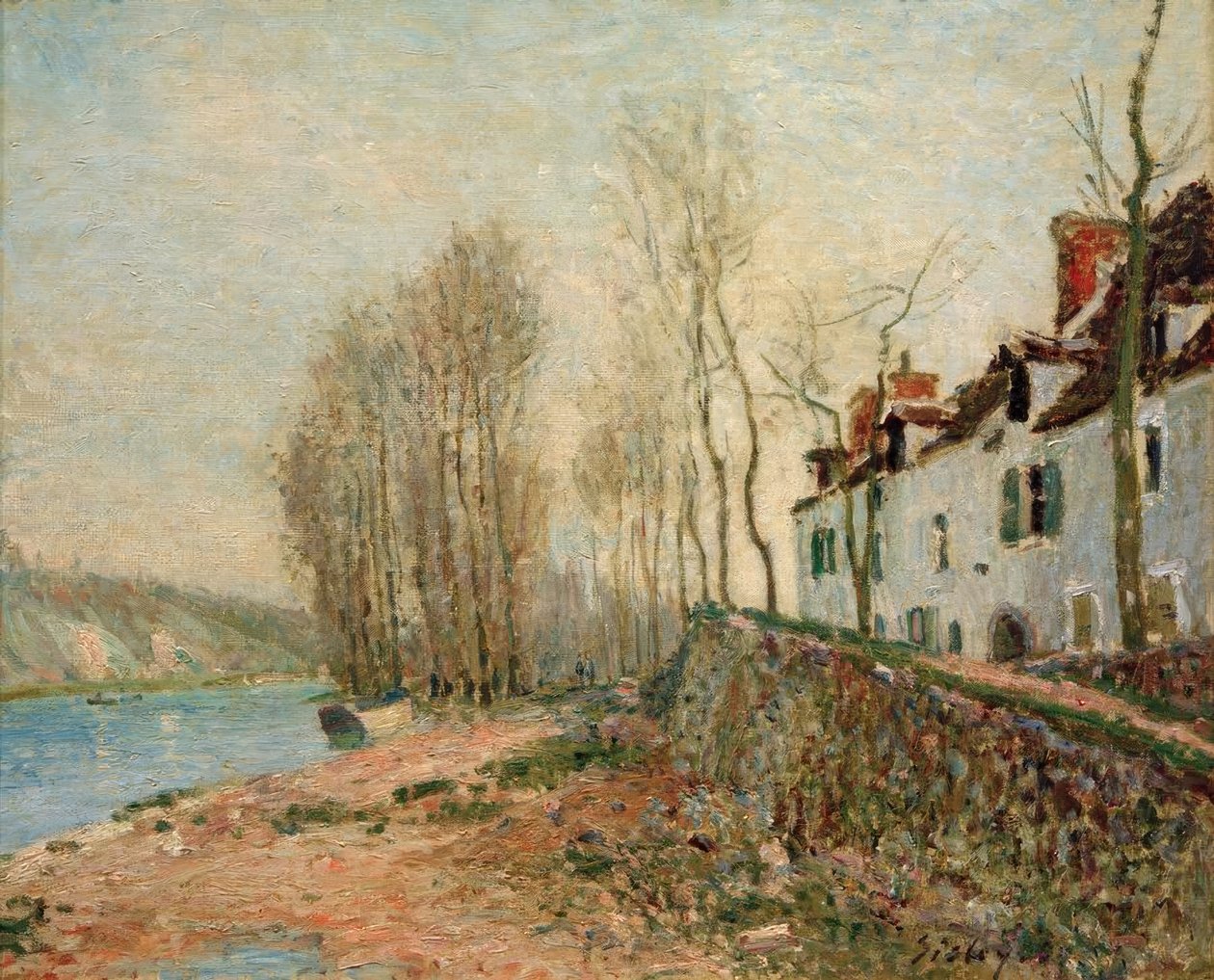 Saint-Mammes, La Croix-Blanche av Alfred Sisley