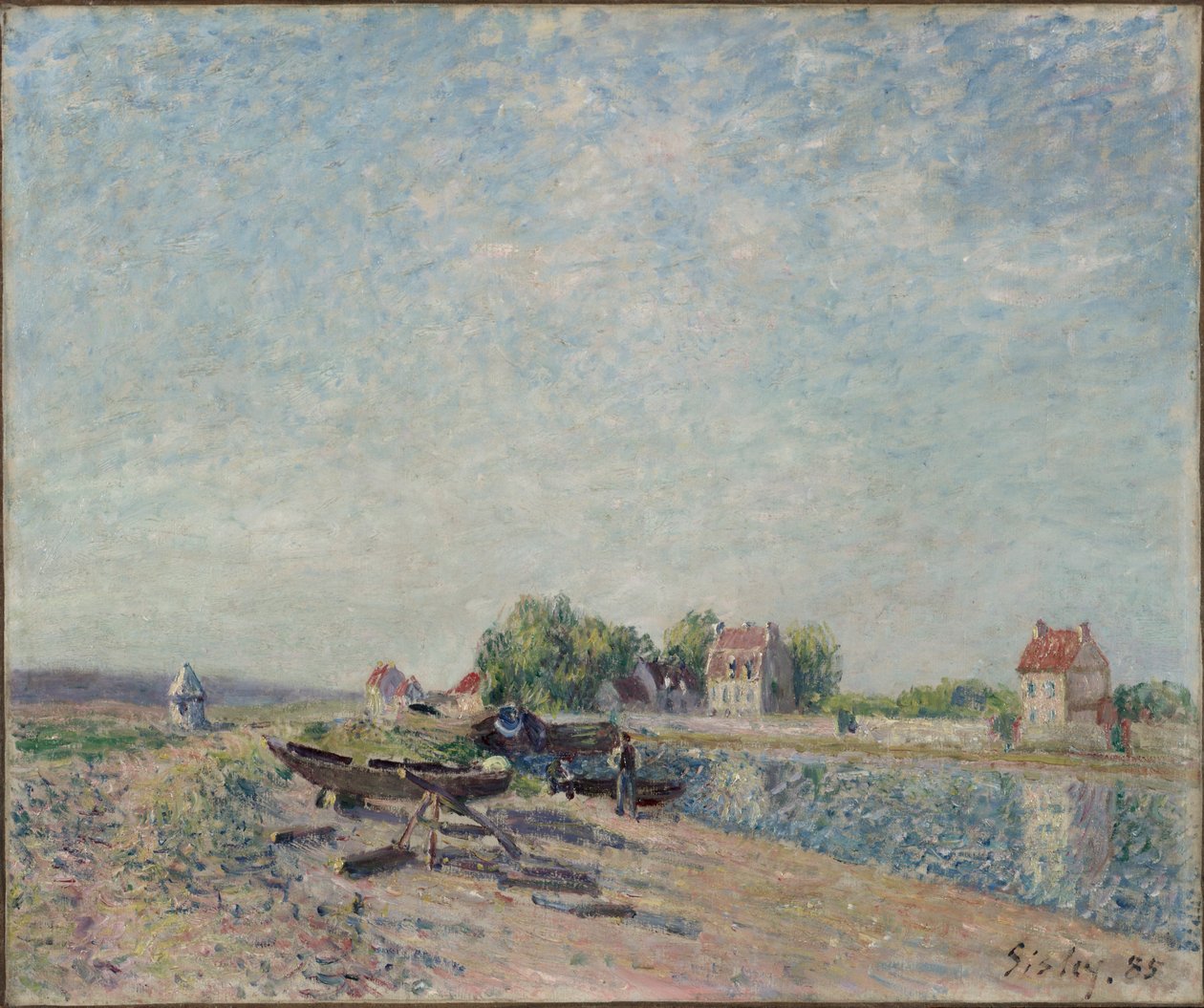 Saint-Mammès, Loing-kanalen, 1885. av Alfred Sisley