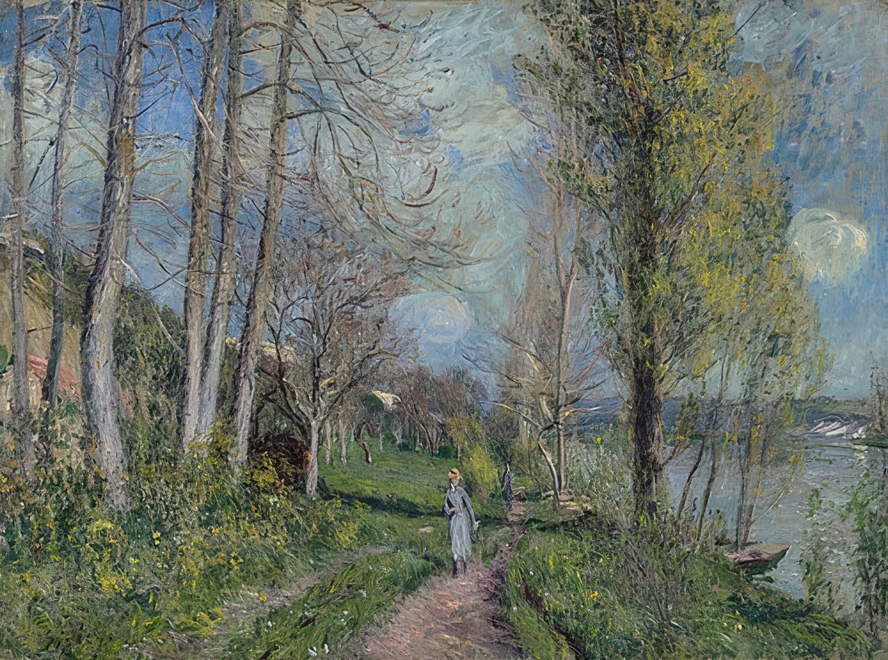 Seines strand vid By. Omkring 1880-81 av Alfred Sisley