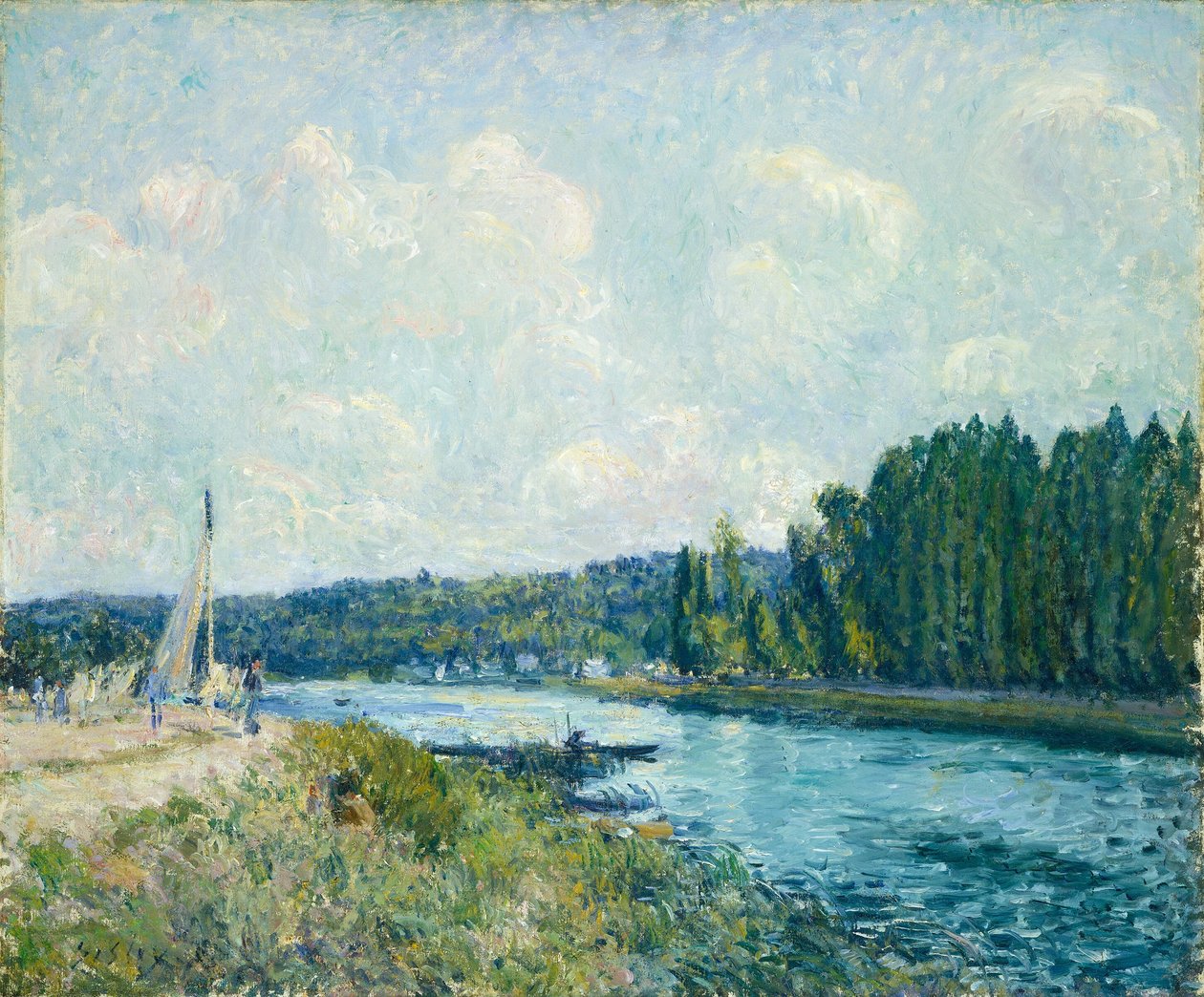 The Banks of the Oise, 18771878. av Alfred Sisley