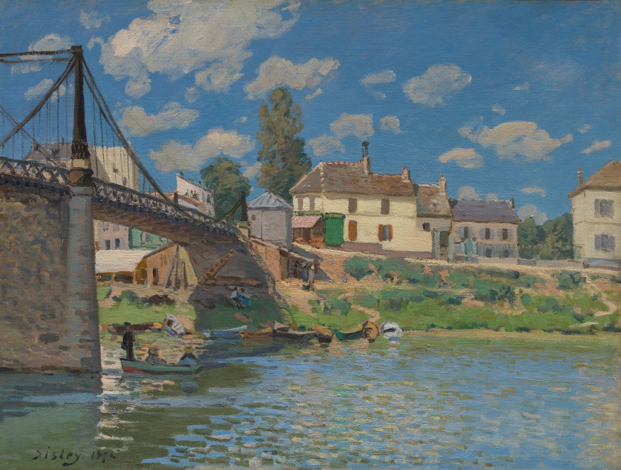 Bron vid Villeneuve-la-Garenne, 1872. av Alfred Sisley