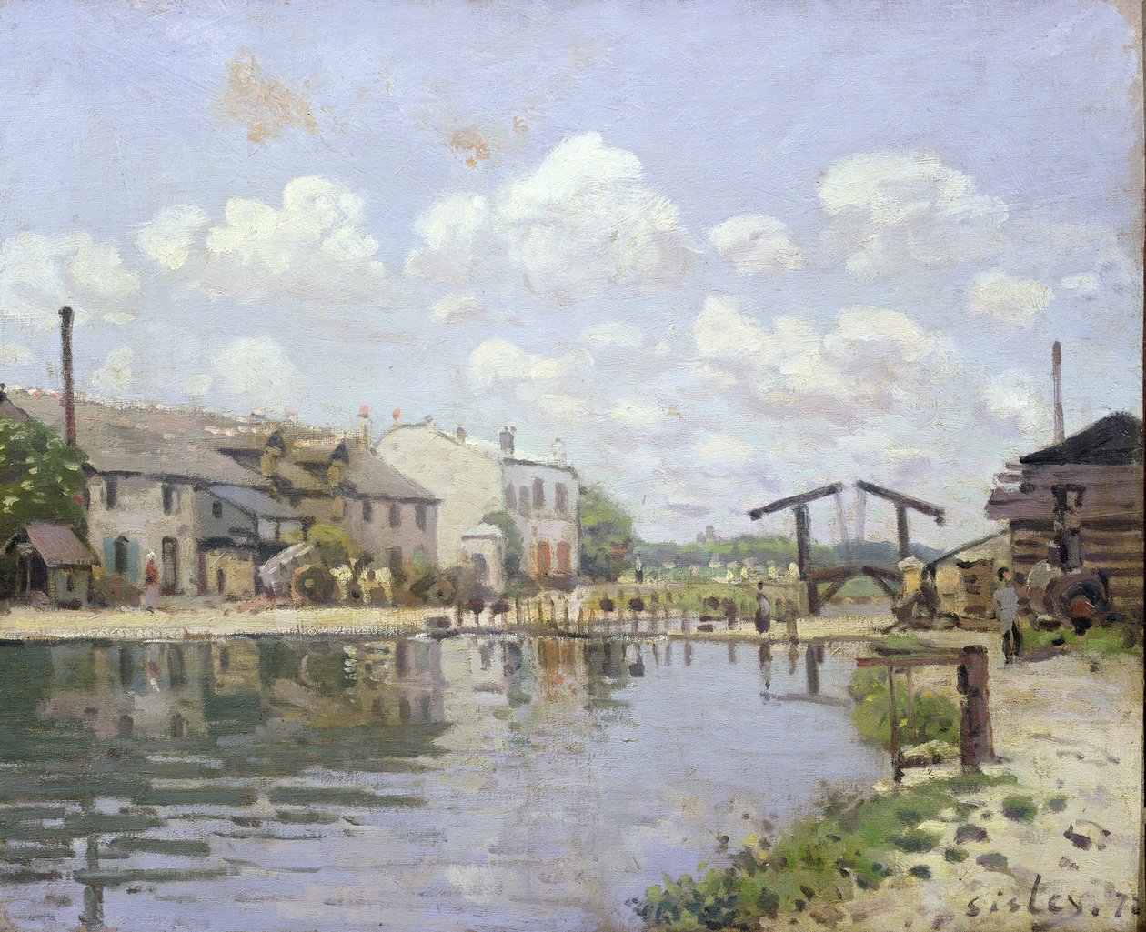 Canal Saint-Martin, Paris av Alfred Sisley