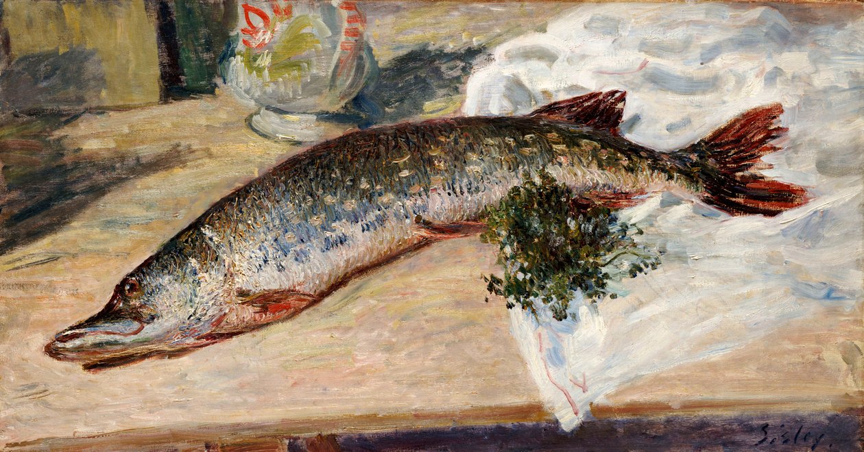 Gäddan, 1888 av Alfred Sisley