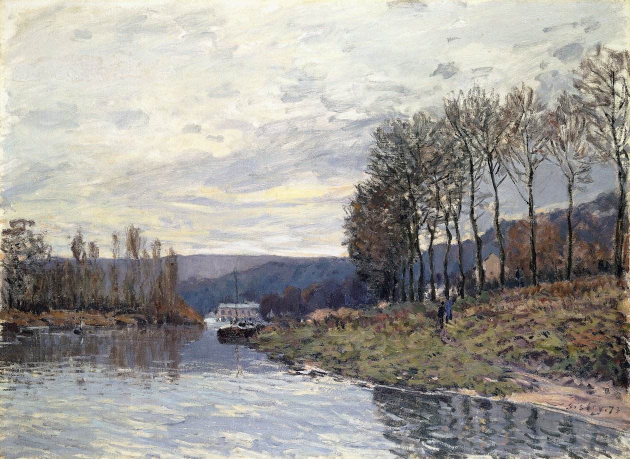 Seinen vid Bougival, 1873 av Alfred Sisley