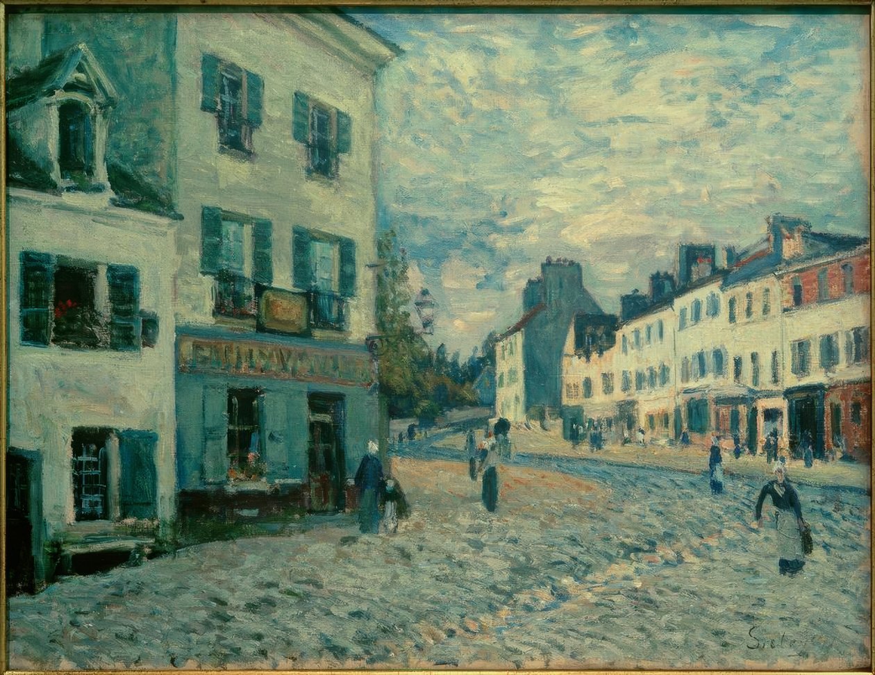 En gata i Marly av Alfred Sisley