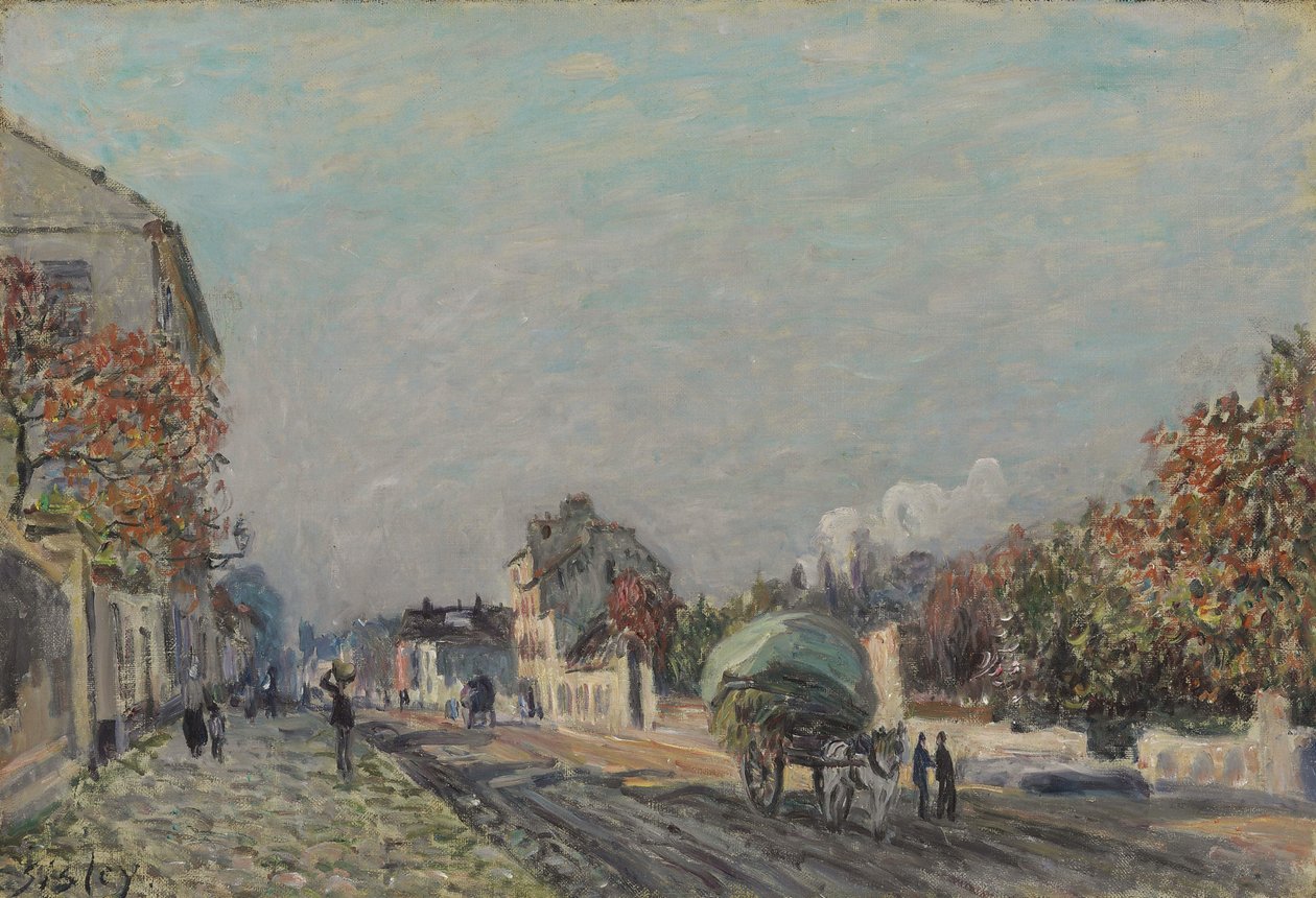 En gata i Marly, 1876 av Alfred Sisley