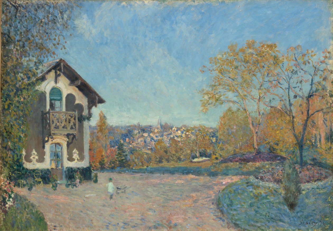 Vy över Marly-le-Roi från Coeur-Volant av Alfred Sisley