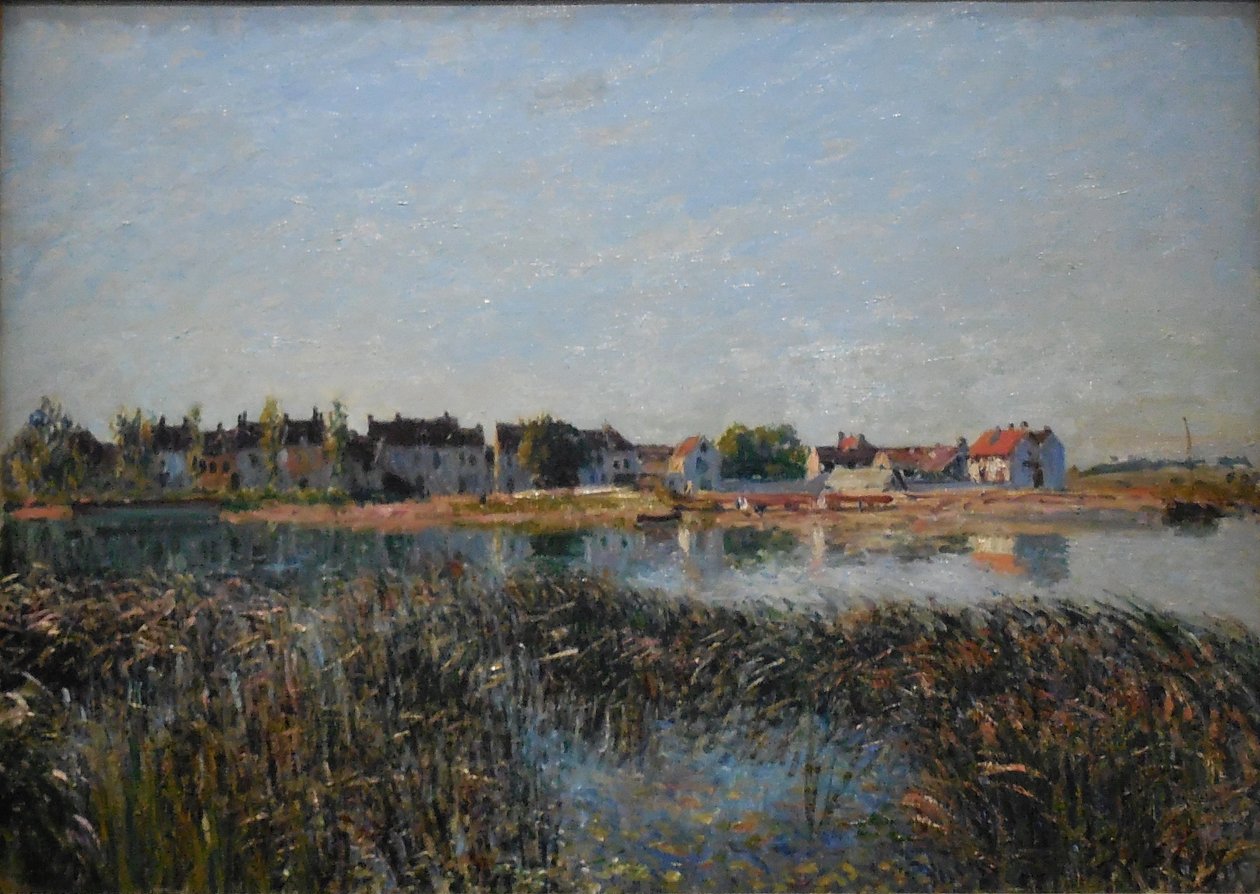 Utsikt över Saint-Mammès av Alfred Sisley