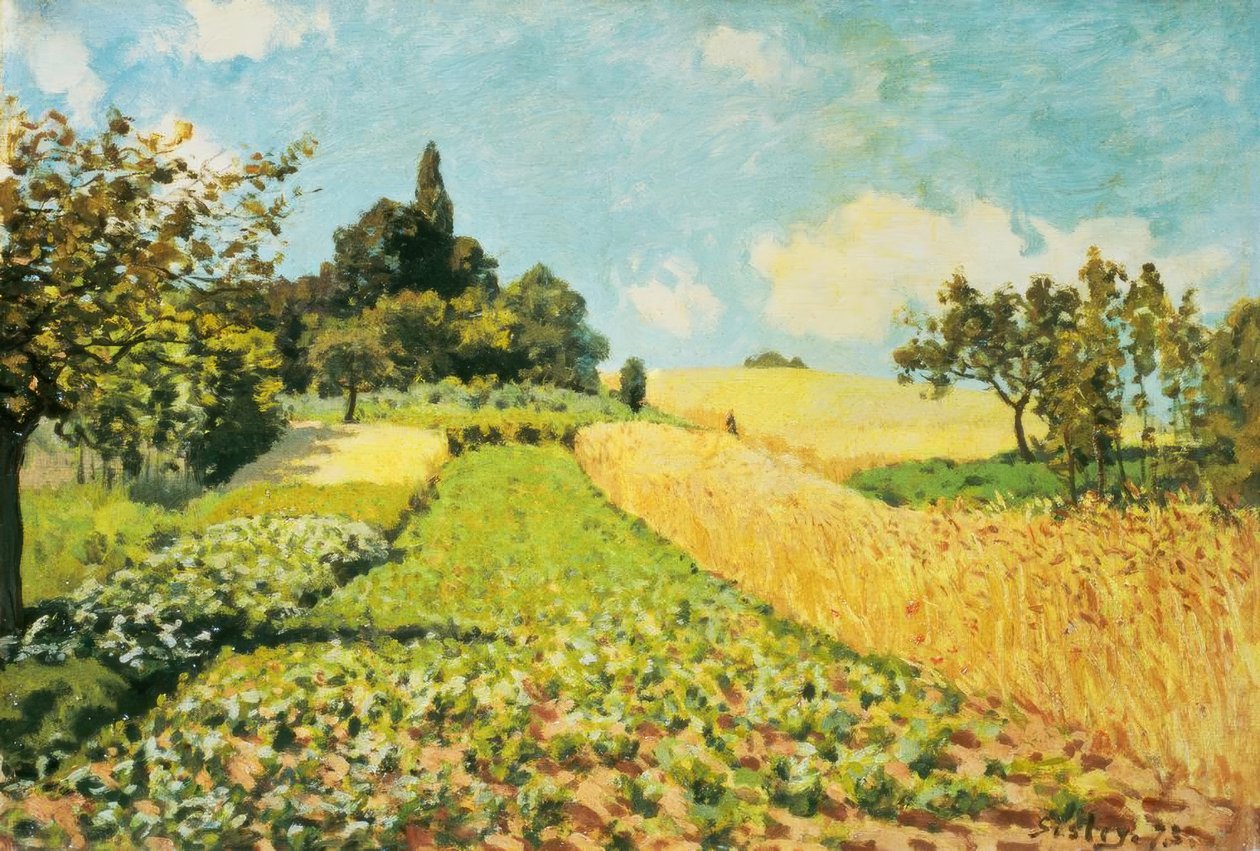 Vete fält av Alfred Sisley