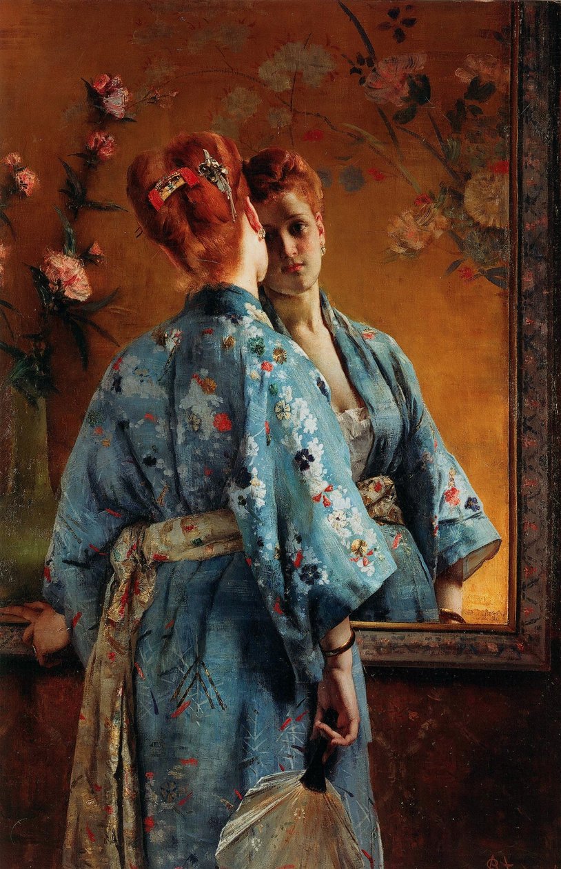 Den japanska Parisienne, ca 1871-1874. av Alfred Emile Stevens