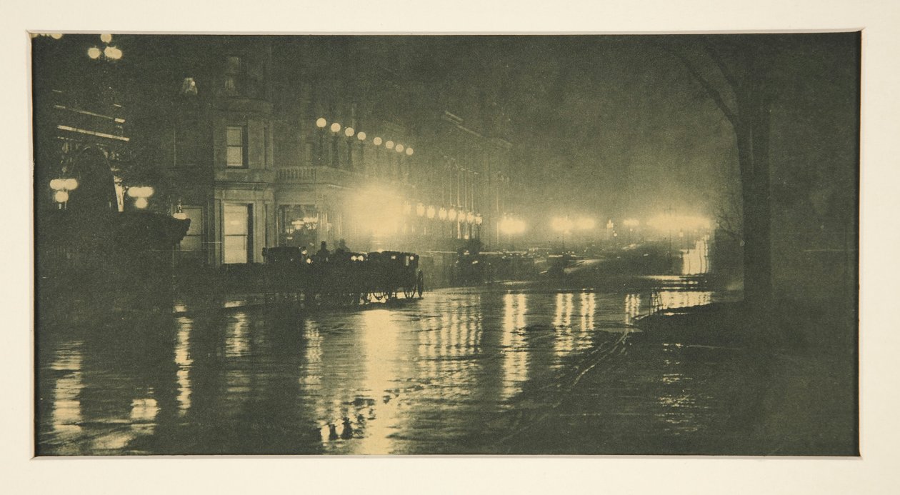 Reflections-Night (New York) av Alfred Stieglitz