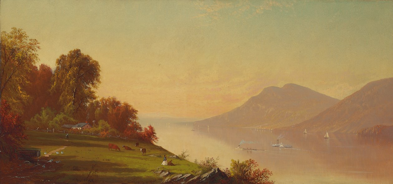 Eftermiddag på Hudson, 1867 av Alfred Thompson Bricher
