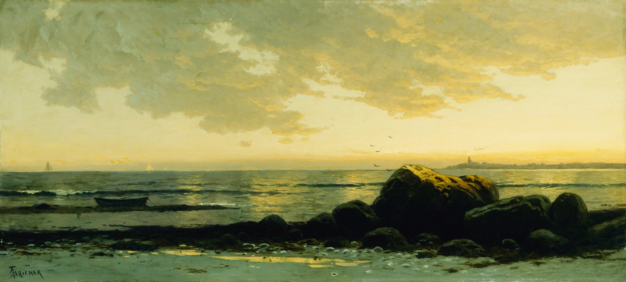 Seascape (olja på duk) av Alfred Thompson Bricher