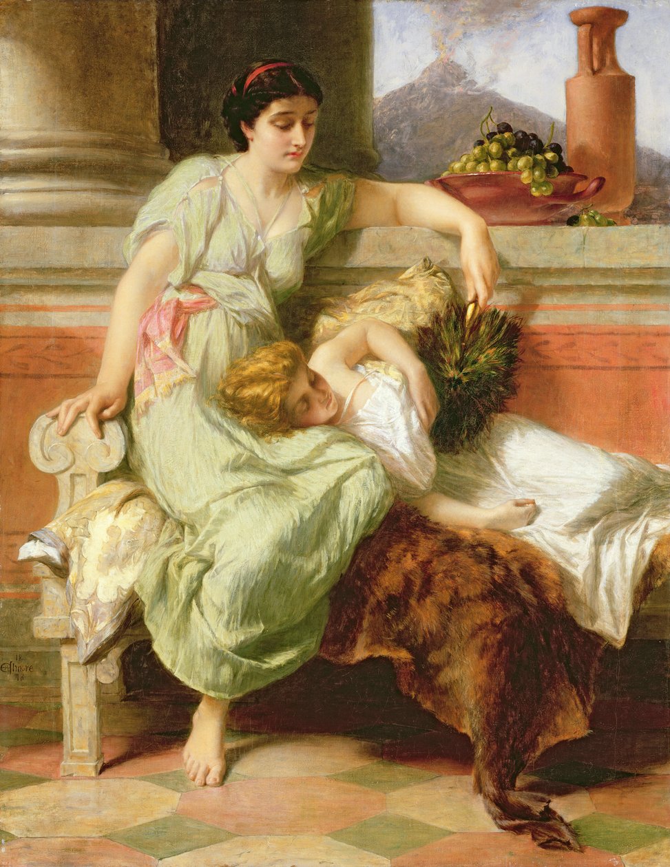 Pompeji, 79 e.Kr av Alfred W. Elmore