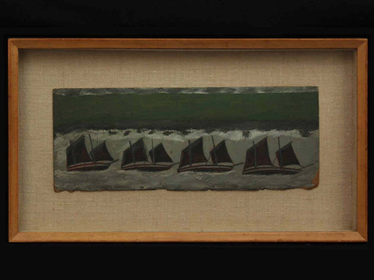 Fyra skonare, ca 1930 av Alfred Wallis