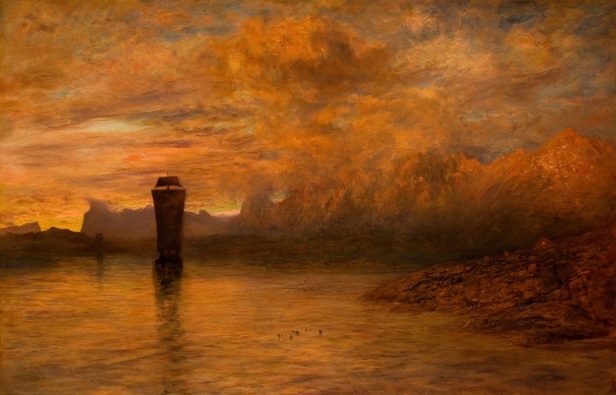 En norsk midnatt, 1878-79. av Alfred William Hunt