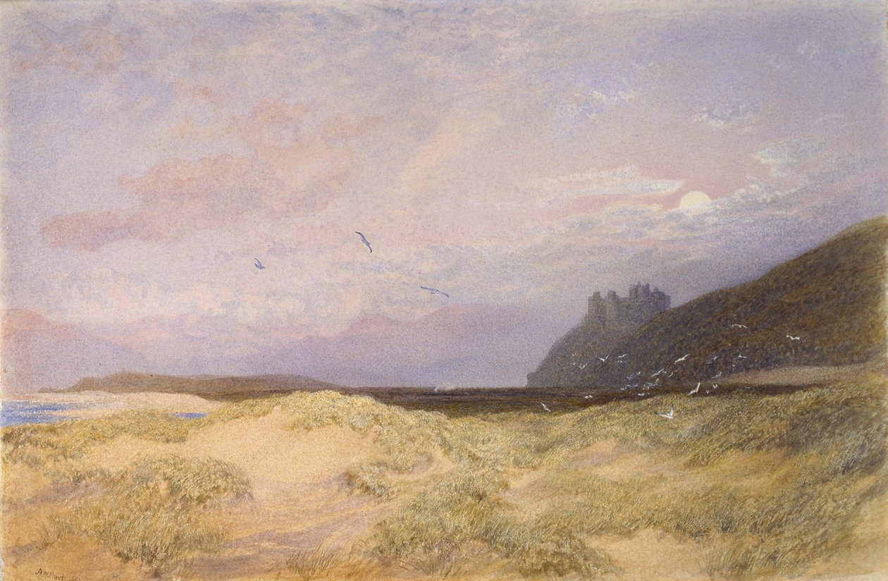 Harlech, 1862 (akvarell på papper) av Alfred William Hunt