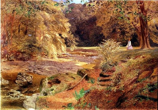 Dam vid en stenig bäck av Alfred William Hunt