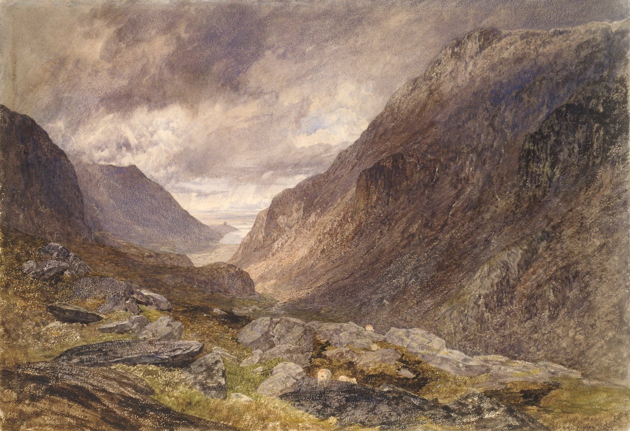 Pass of Llanberis, c1853 av Alfred William Hunt