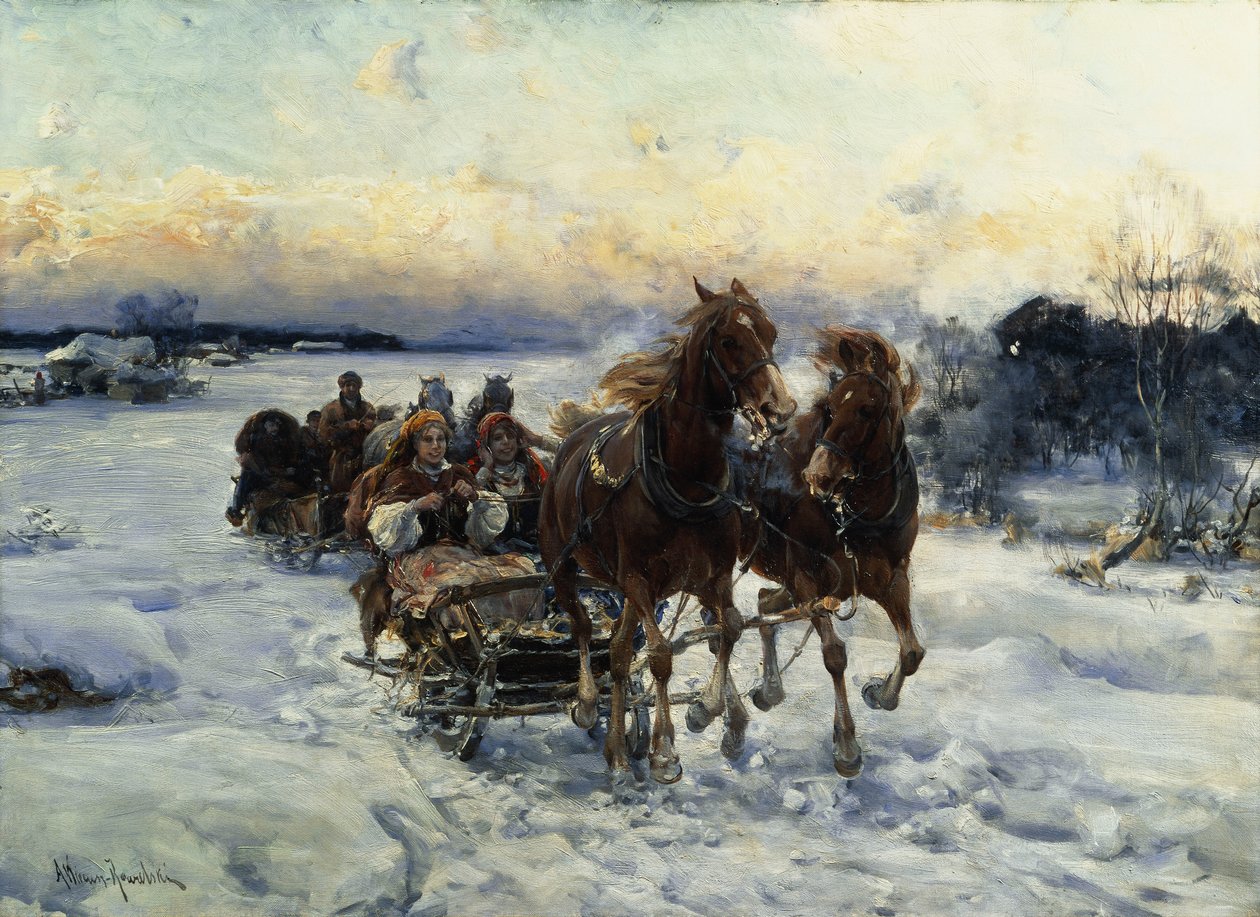 Slädeturen av Alfred von Wierusz Kowalski