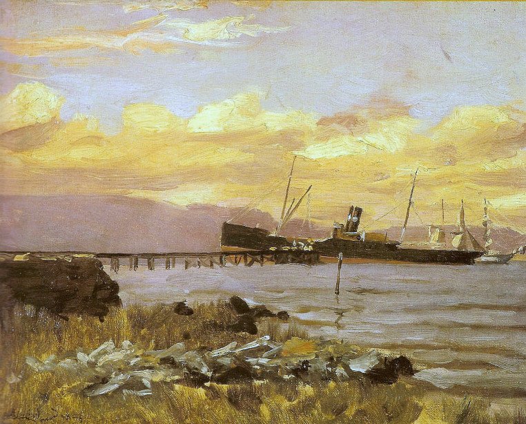 View of the port av Alfredo Andersen