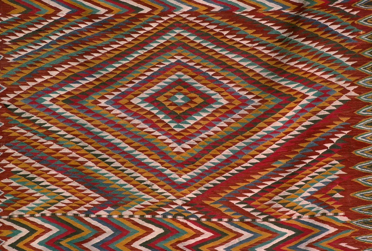 Matta från Mzab-dalen, detalj (ull) av Algerian School