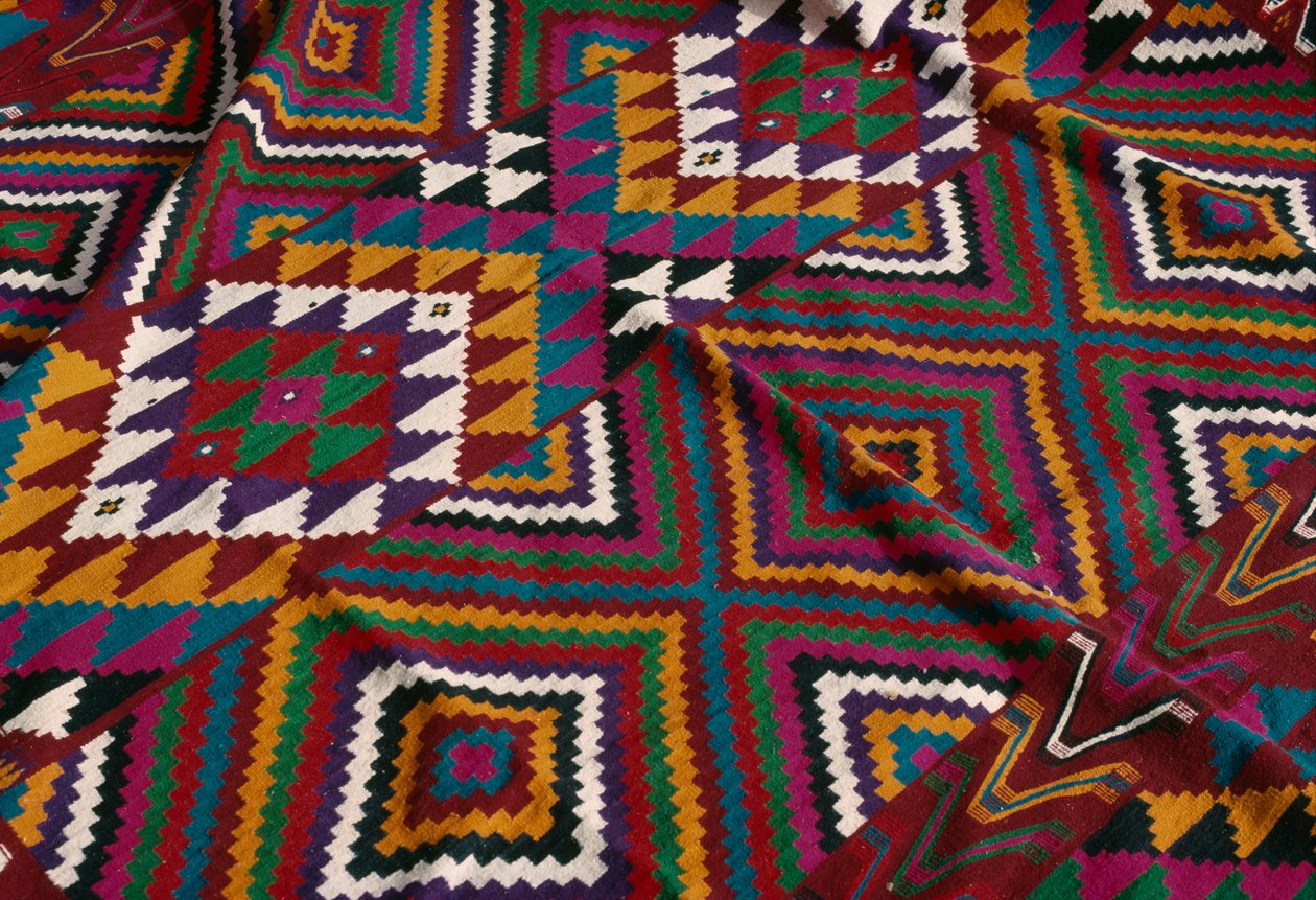 Matta från Mzab-dalen, detalj (ull) av Algerian School