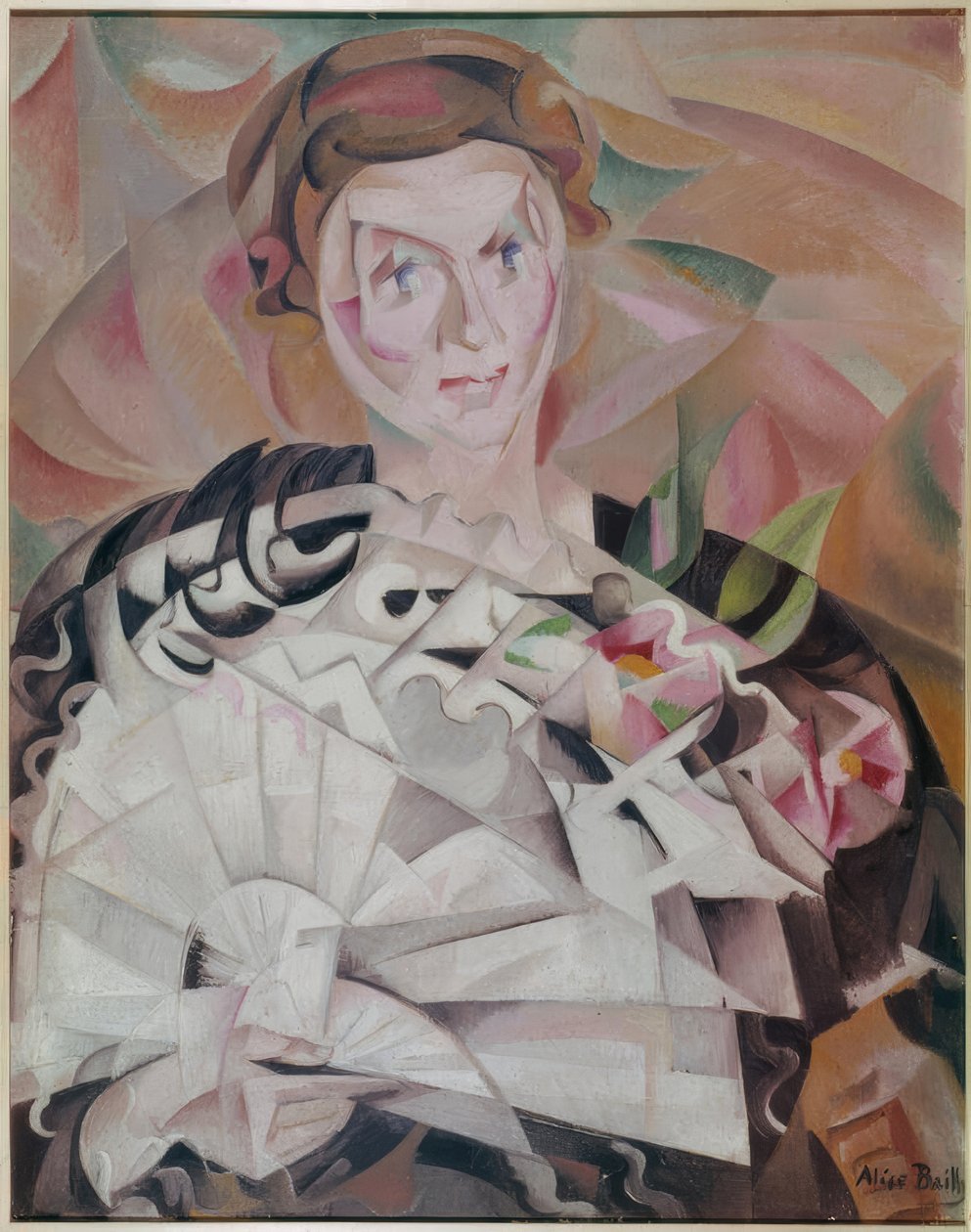 Fläktspel eller kvinna med fläkt av Alice Bailly