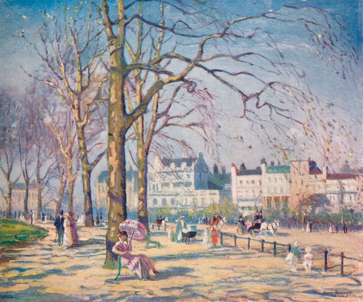 Vår i Hyde Park, c1910 av Alice Maud Fanner