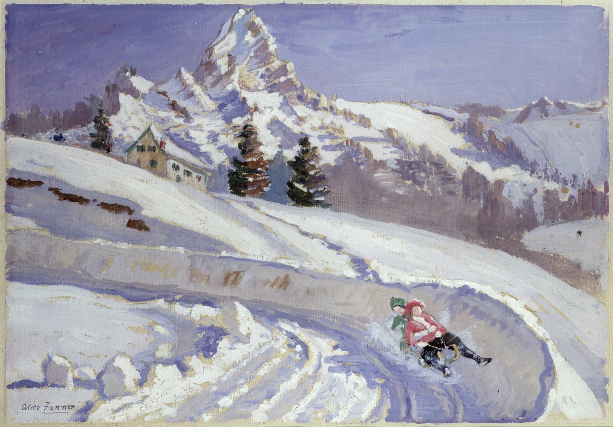 Kälkeåkning nära Matterhorn av Alice Maud Fanner