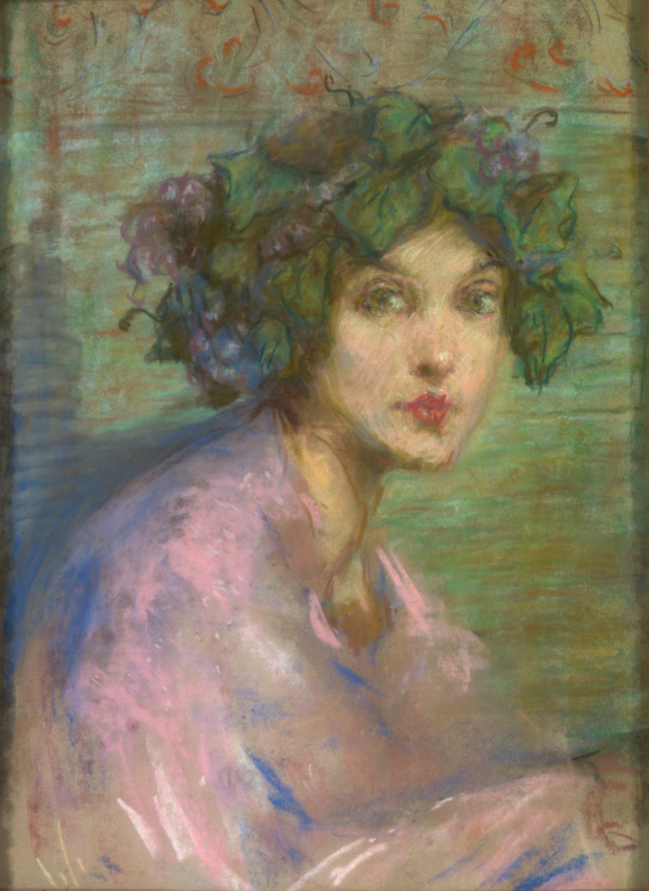 Bacchante (pastell på papper) av Alice Pike Barney