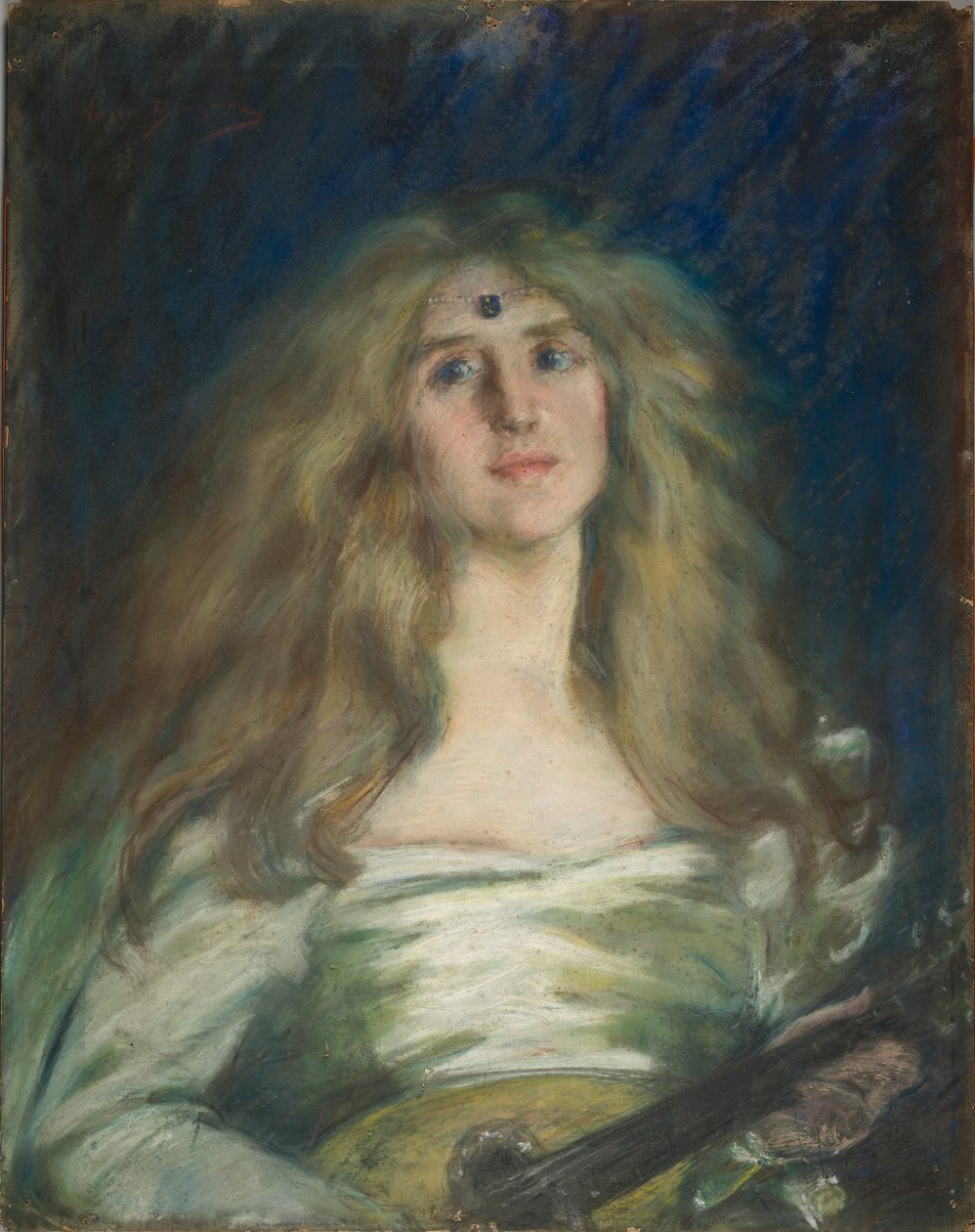 Natalie med mandolin av Alice Pike Barney
