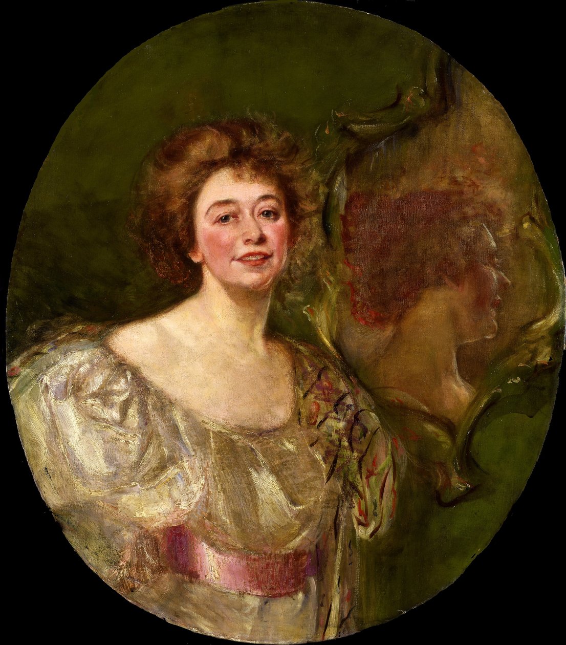Självporträtt reflekterat i spegel av Alice Pike Barney