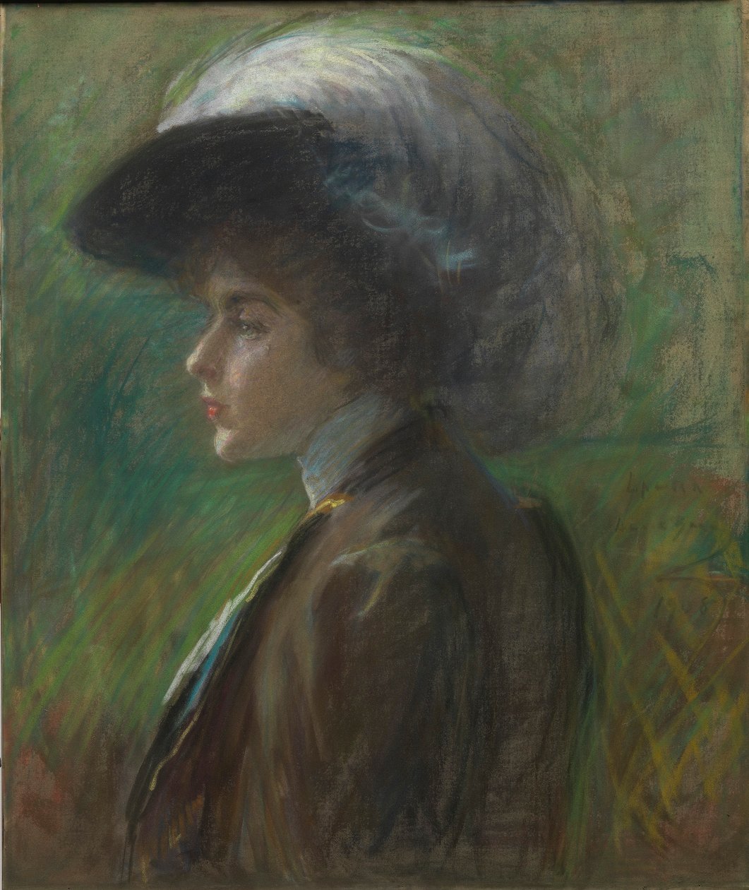 Den fjäderprydda hatten av Alice Pike Barney