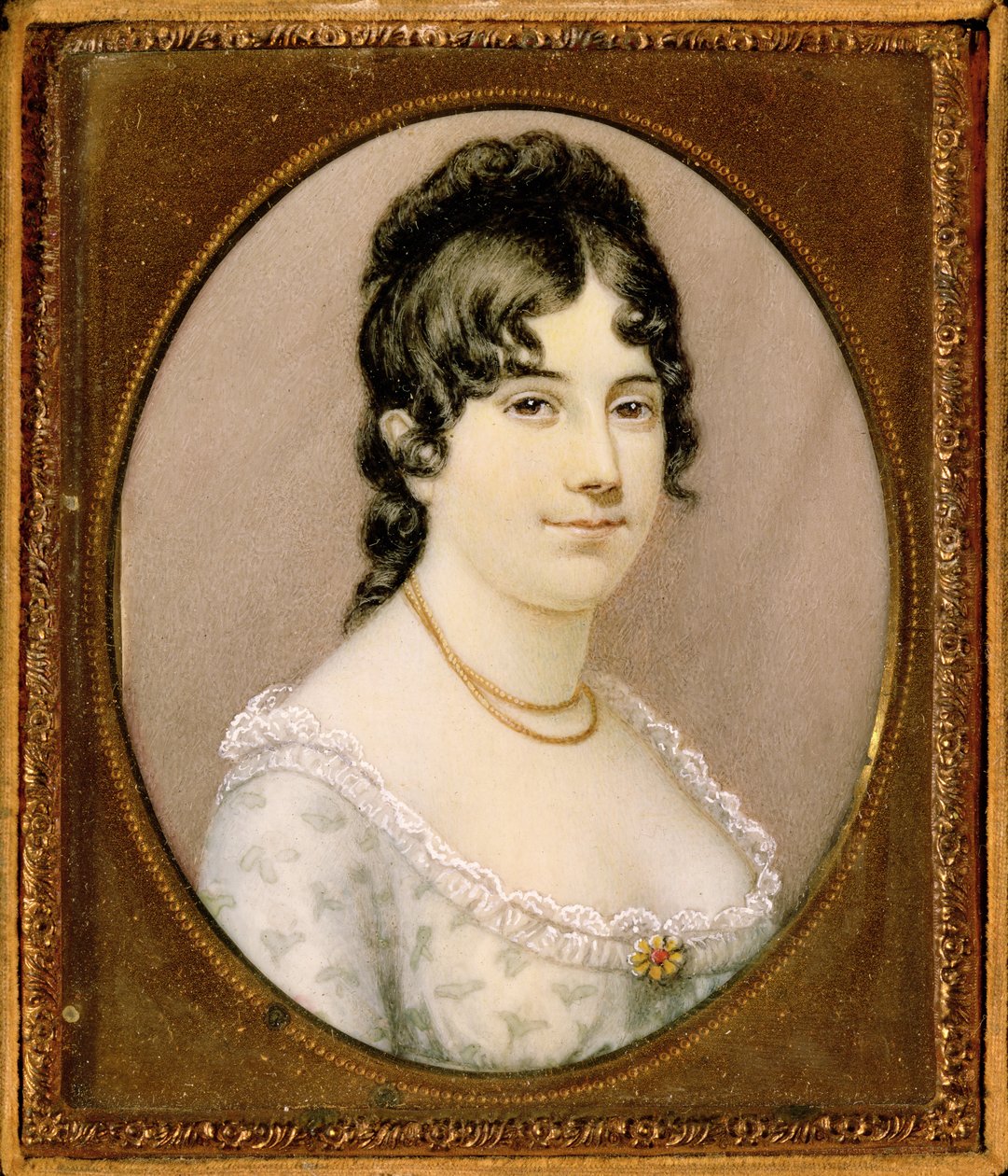 Mrs James Madison (wc på elfenben) av Aline Alaux