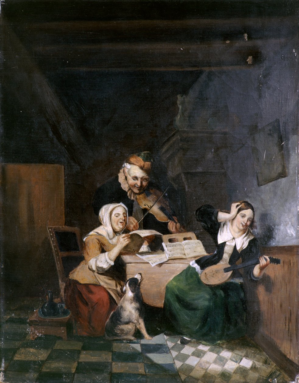 A Music Party (olja på duk) av Aline Thellusson
