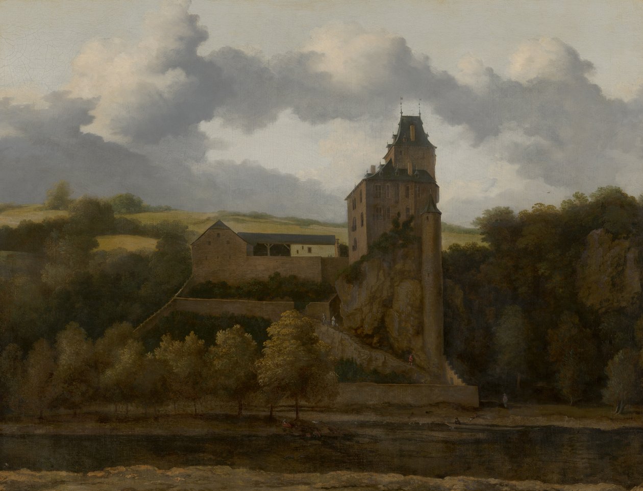 Utsikt över Montjardin kasteel slott av Allaert van Everdingen